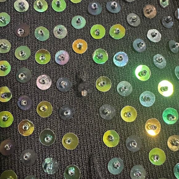 Vintage black sequin tank top - Picture 6 of 7